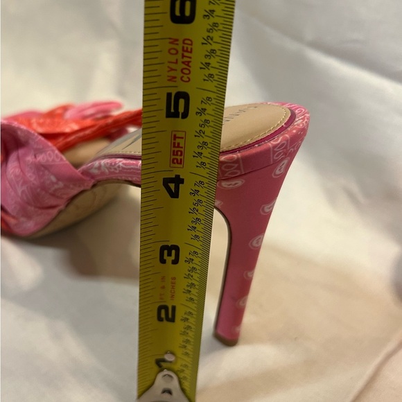 NWT DANNIJO x Gianni Bini Misch Bandana Print Ankle Wrap Bow Sandals Size 9 - Picture 8 of 8